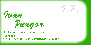 ivan pungor business card